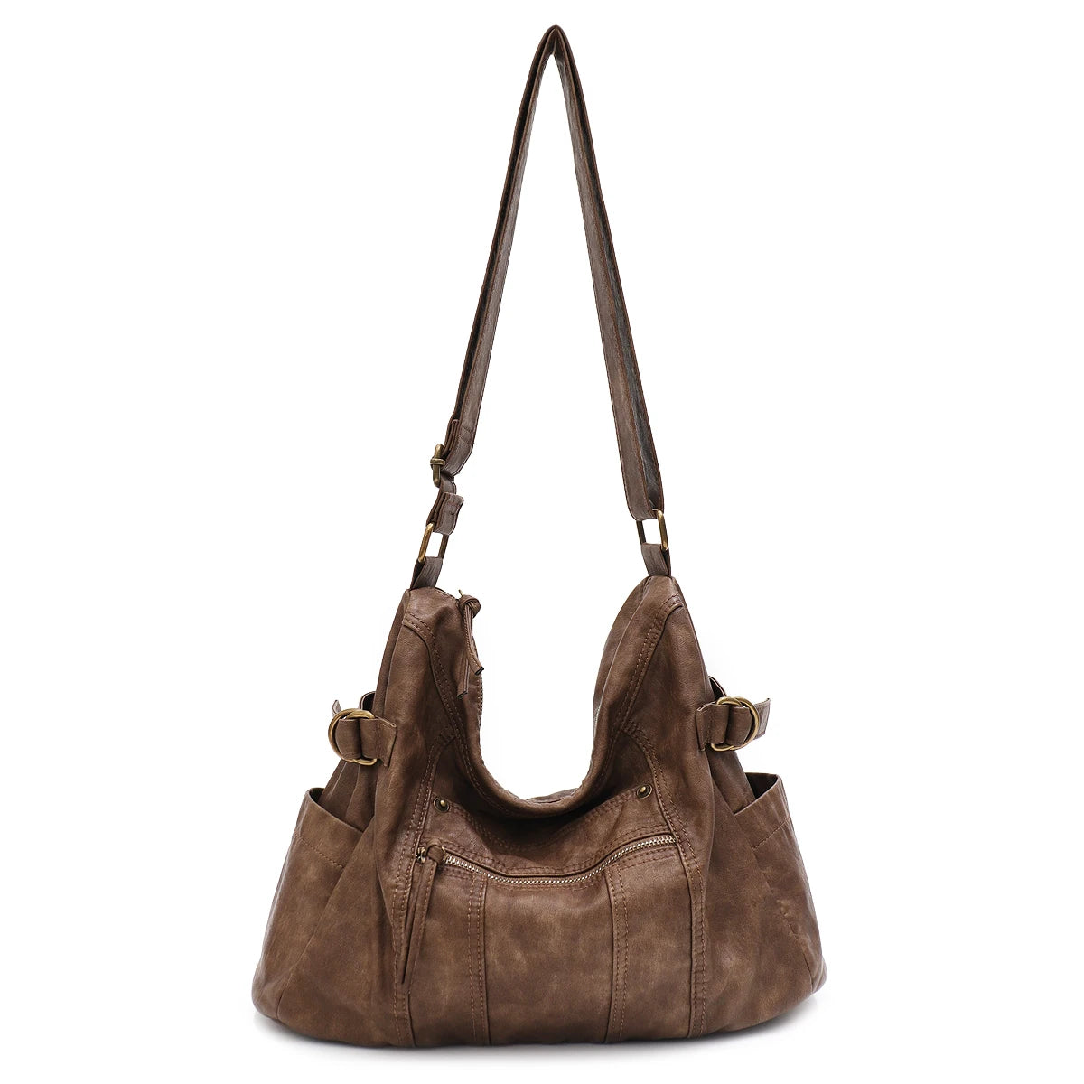 Buckle Multi-Pocket Hobo
