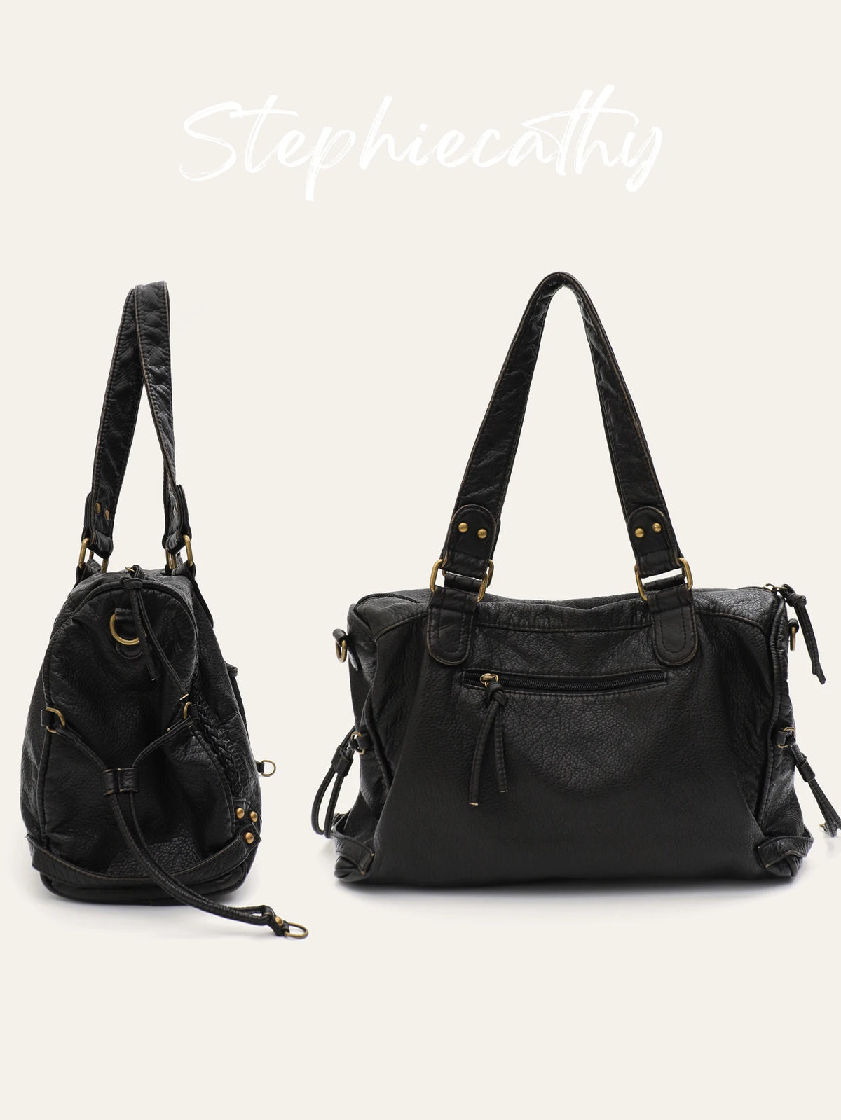 Riveted Multi-Pocket Tote