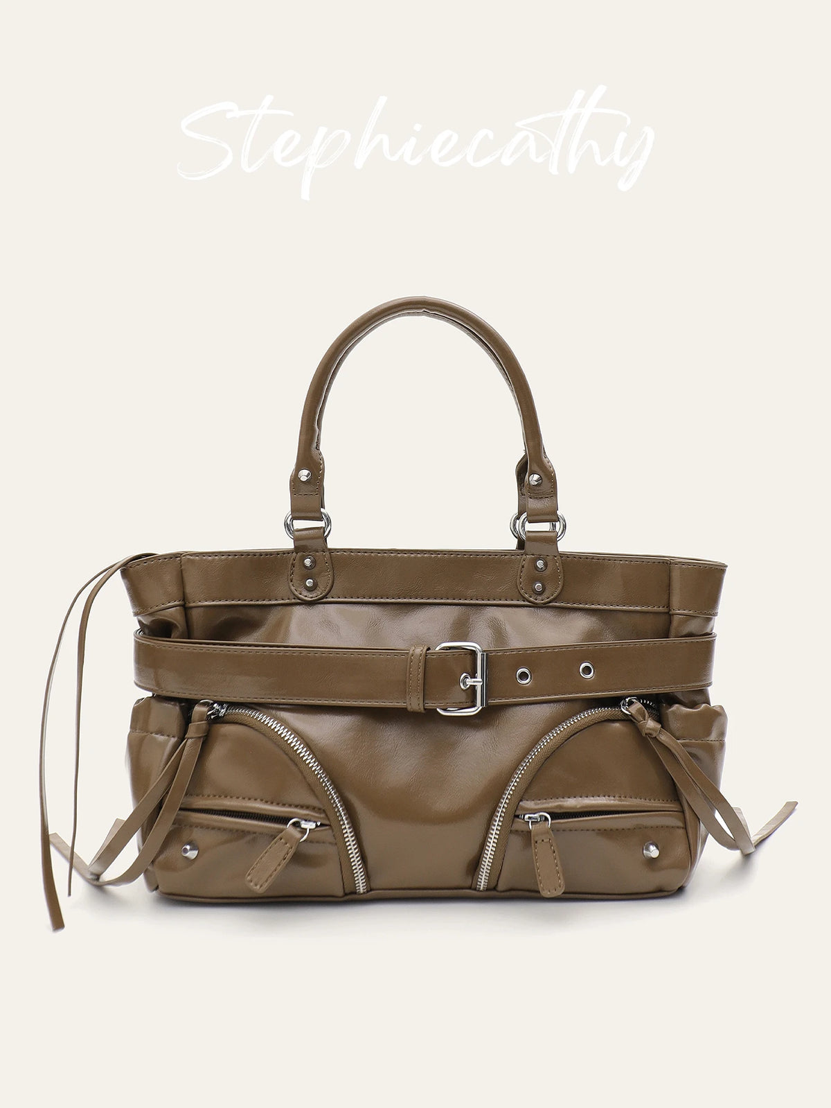 Buckle Multi-Pocket Handbag