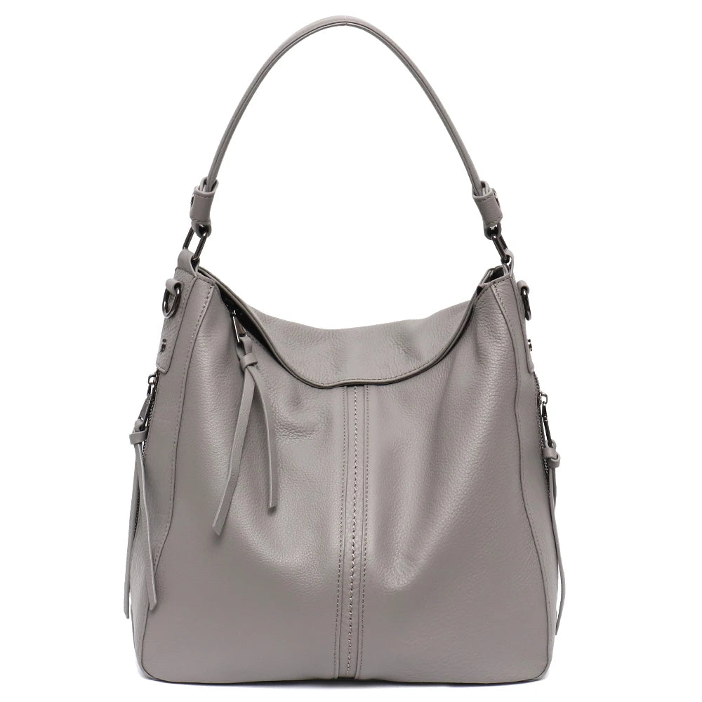 Buckle-Strap Shoulder Hobo