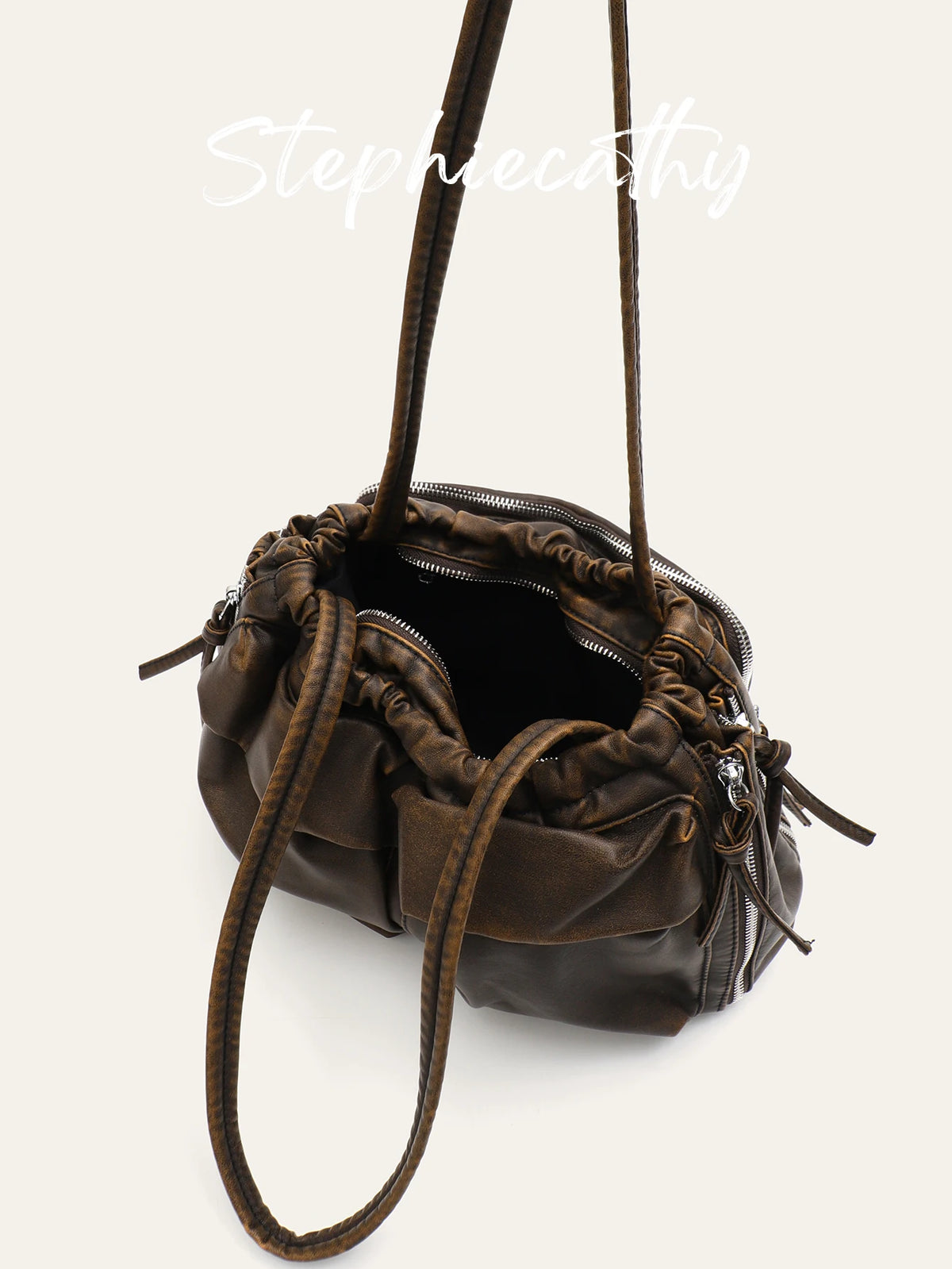 Multi-Pocket Shoulder Tote