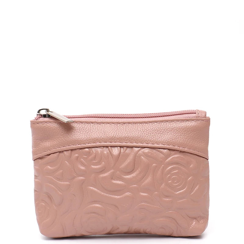 Embossed Floral Coin Purse
