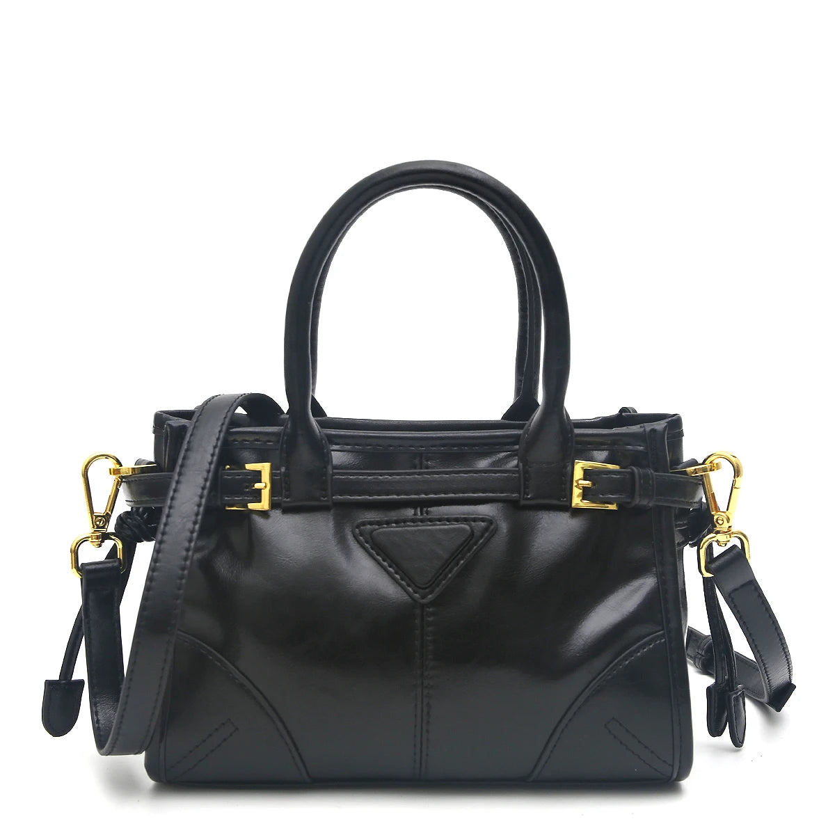 Metallic Structured Satchel