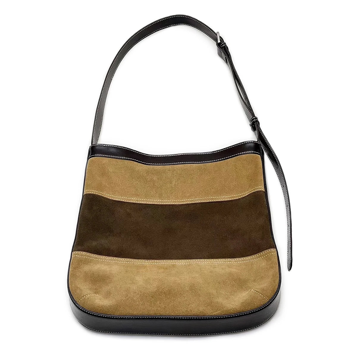 Striped Panel Shoulder Bag
