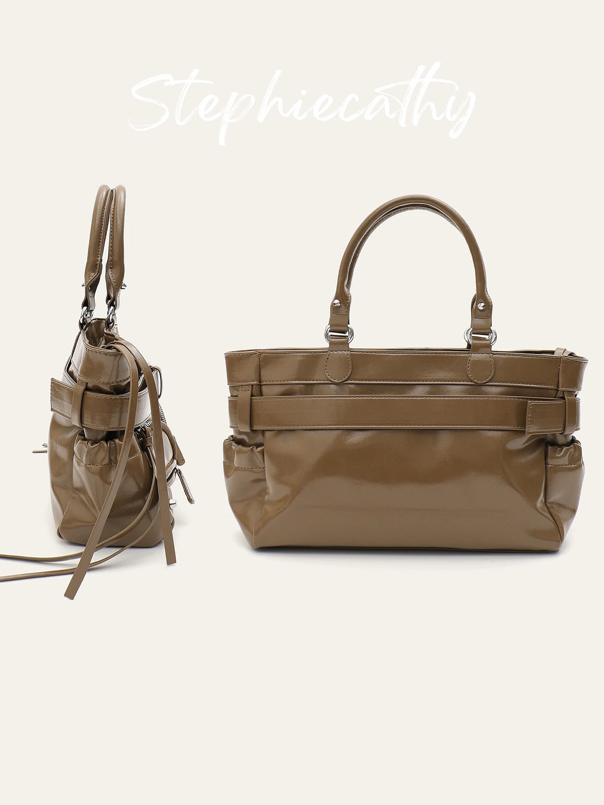 Buckle Multi-Pocket Handbag