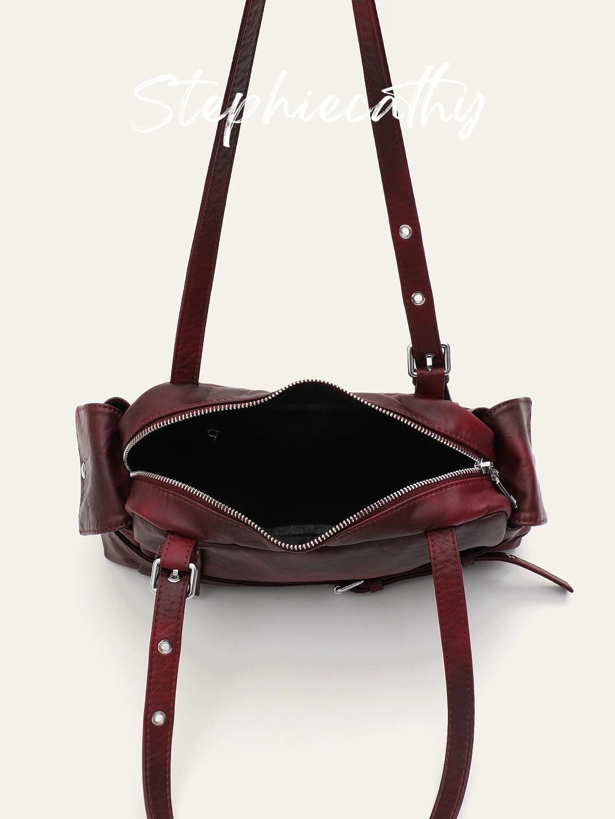Grommet-Strap Shoulder Bag