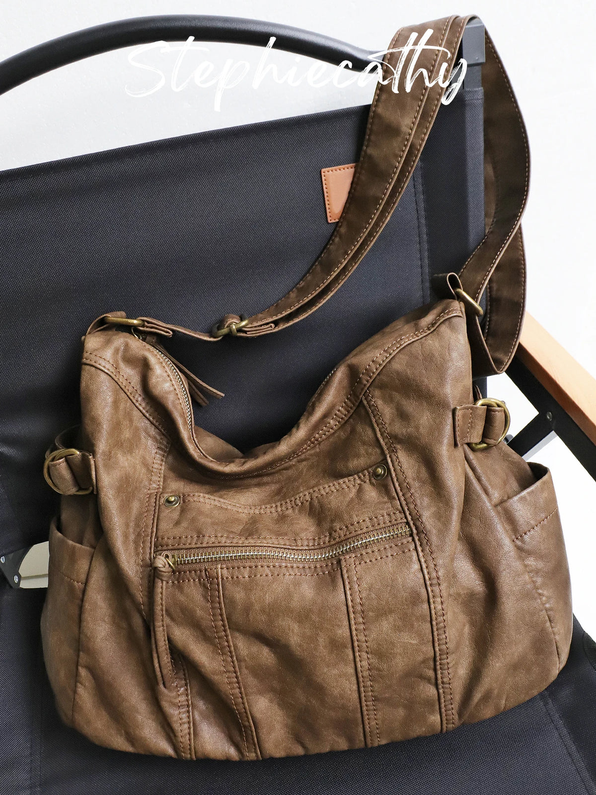 Buckle Multi-Pocket Hobo
