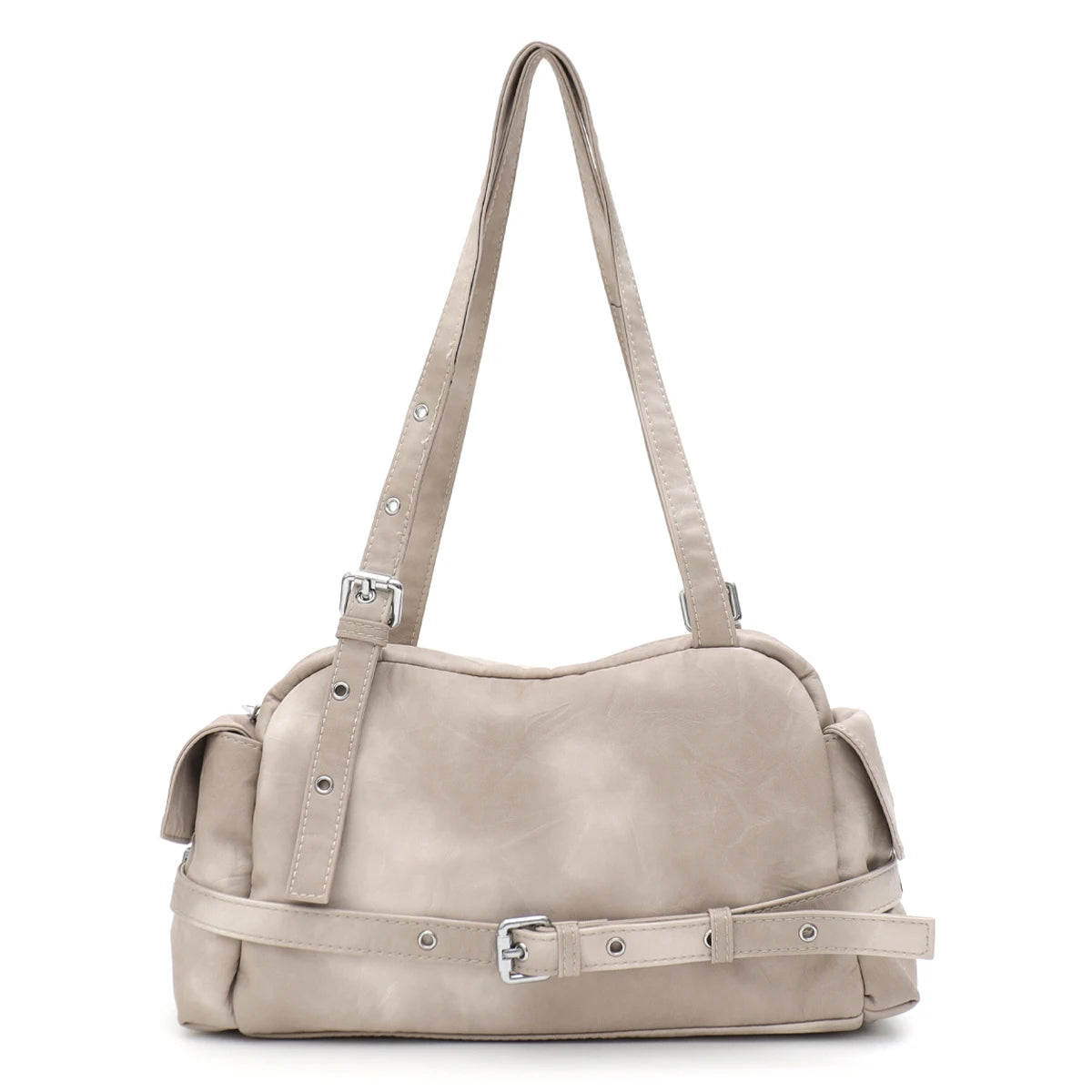 Grommet-Strap Shoulder Bag