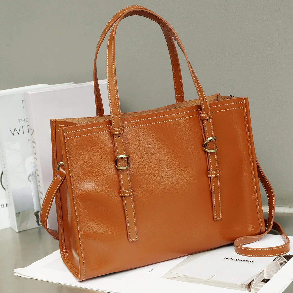 Structured Top-Handle Tote