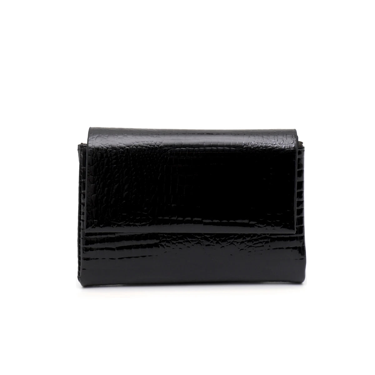 Croc-Embossed Trifold Wallet