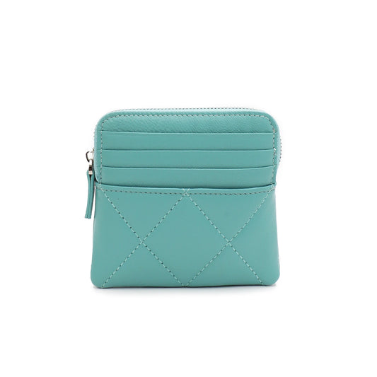 Quilted Zip Card Wallet