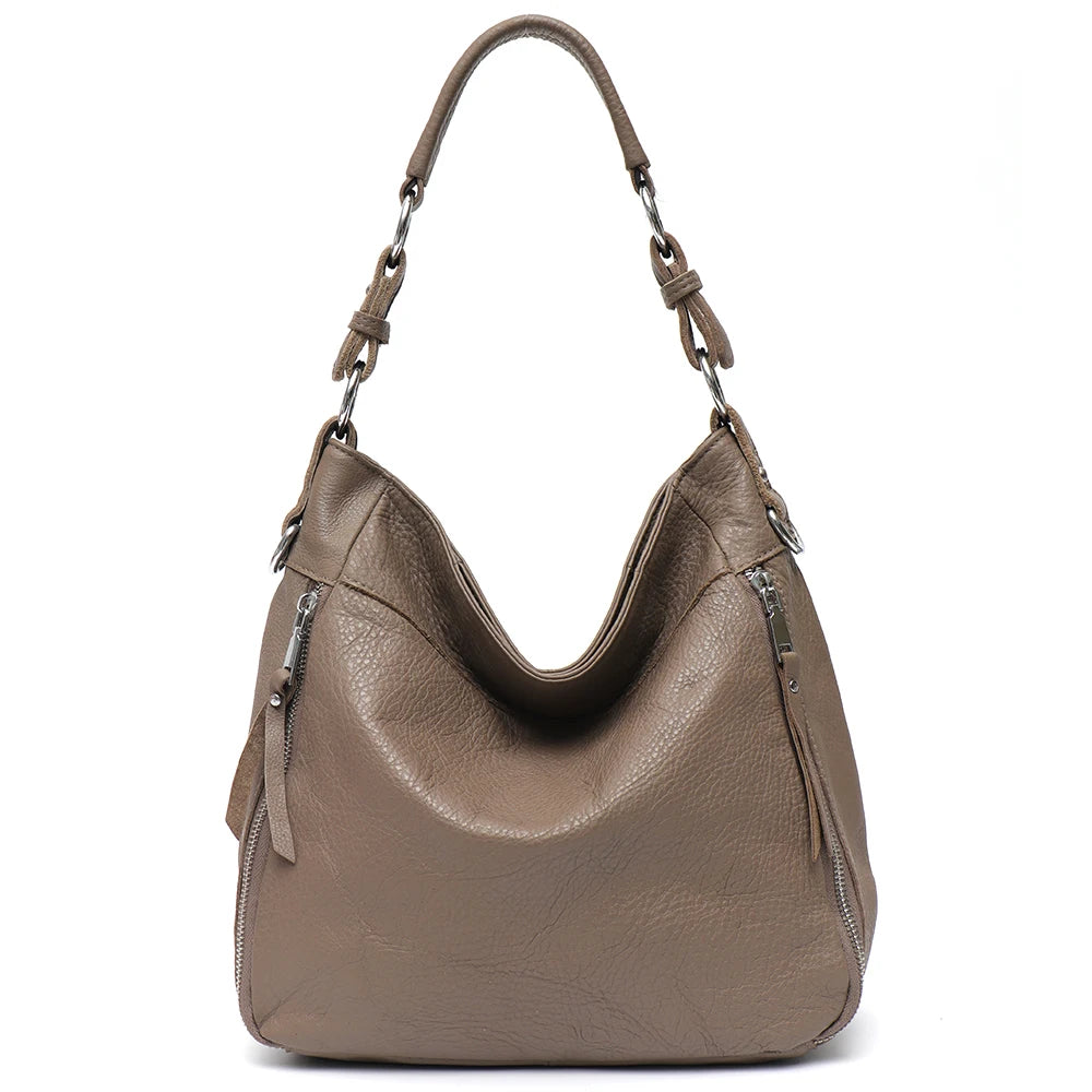Multi-Pocket Soft Hobo