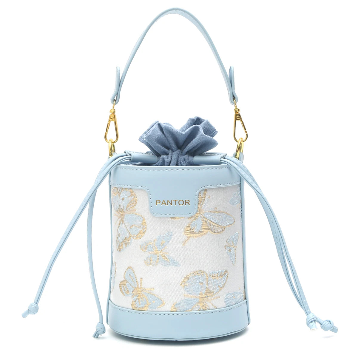 Printed Drawstring Bucket Bag