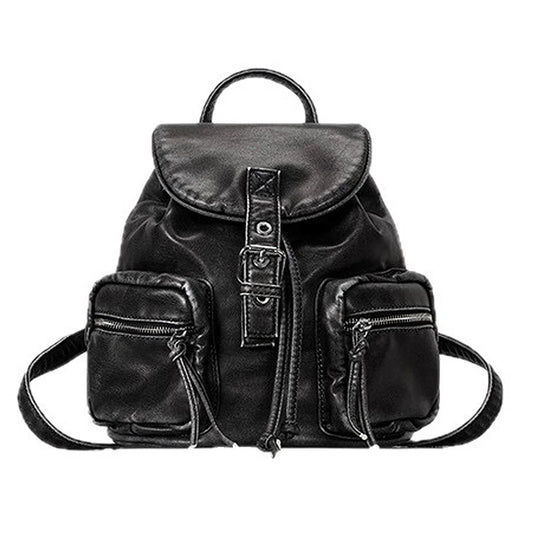 Multi-Pocket Drawstring Backpack