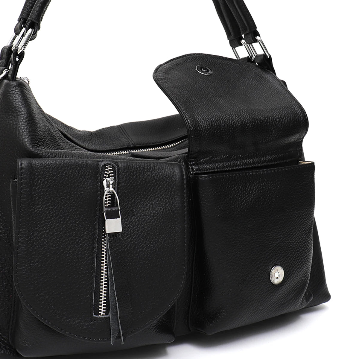 Multi-Pocket Shoulder Hobo