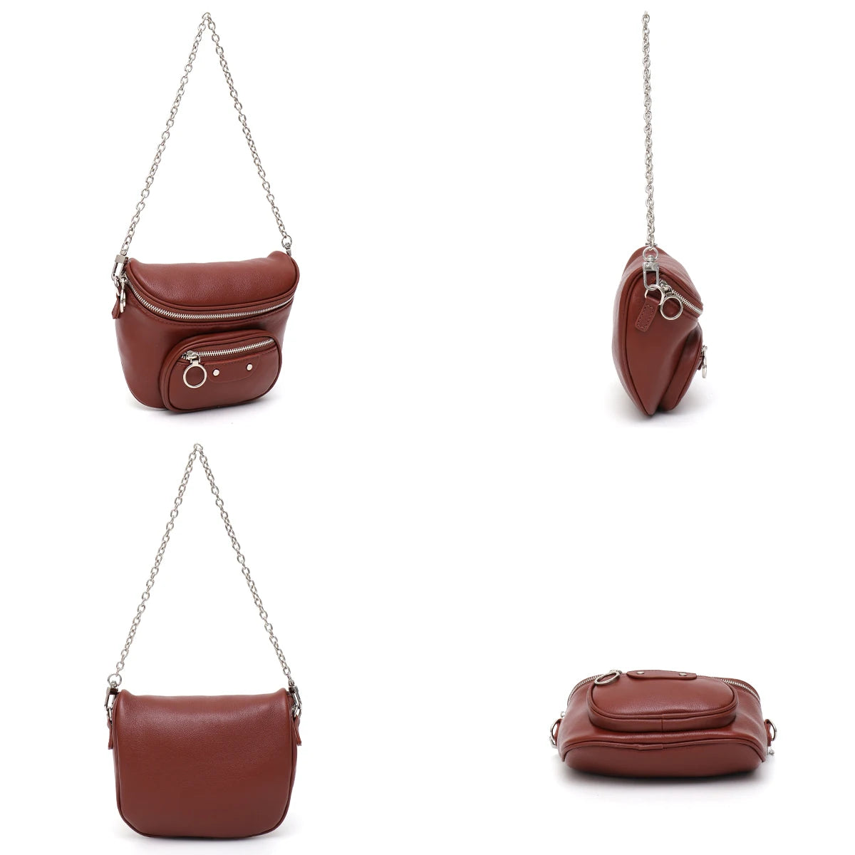 Chain-Detail Belt Bag
