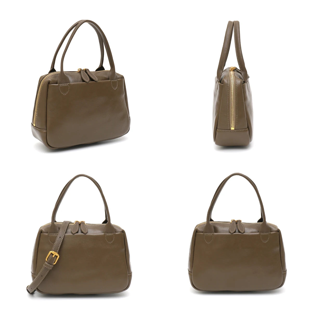 Vintage Structured Top-Handle Bag
