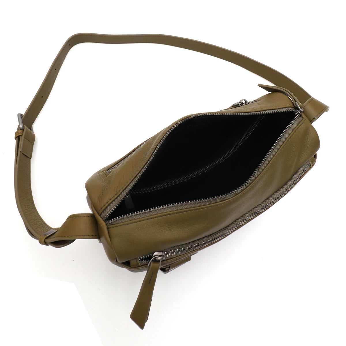 Buckle-Tab Messenger Bag