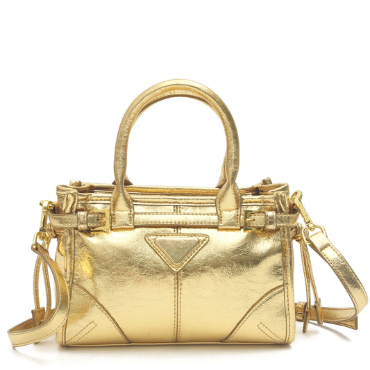 Metallic Structured Satchel