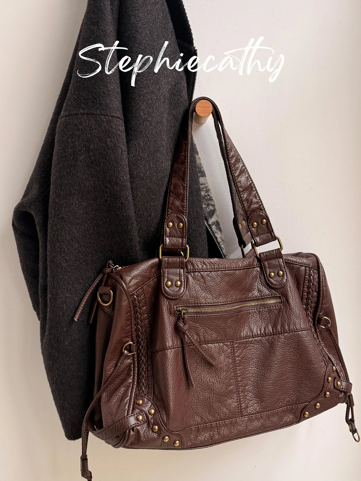 Riveted Multi-Pocket Tote