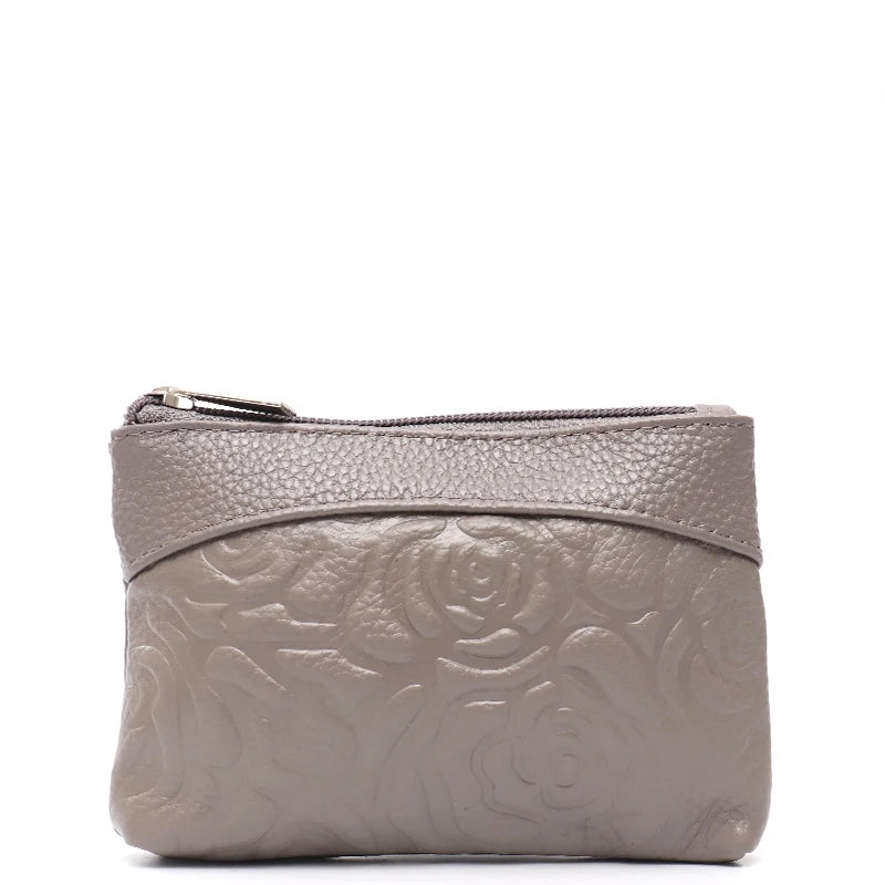 Embossed Floral Coin Purse