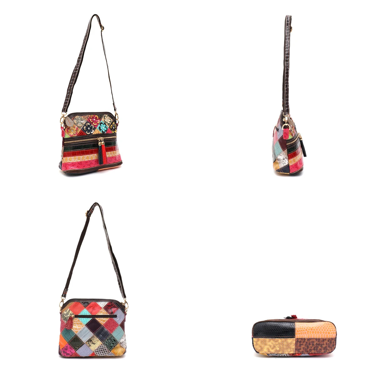 Floral Patchwork Crossbody Bag