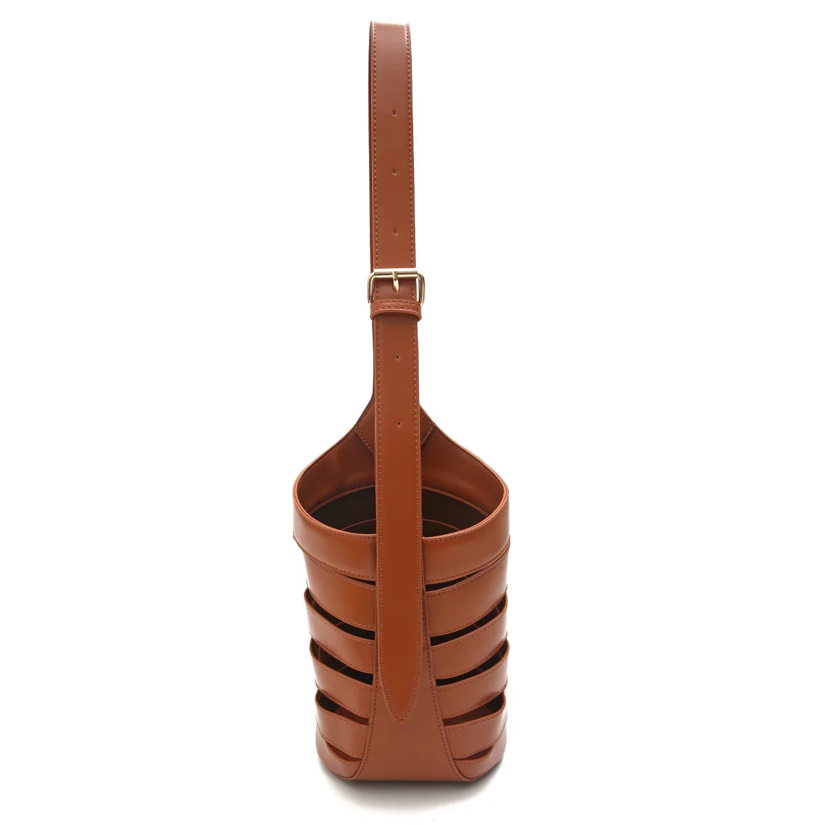 Cutout Drawstring Bucket Bag