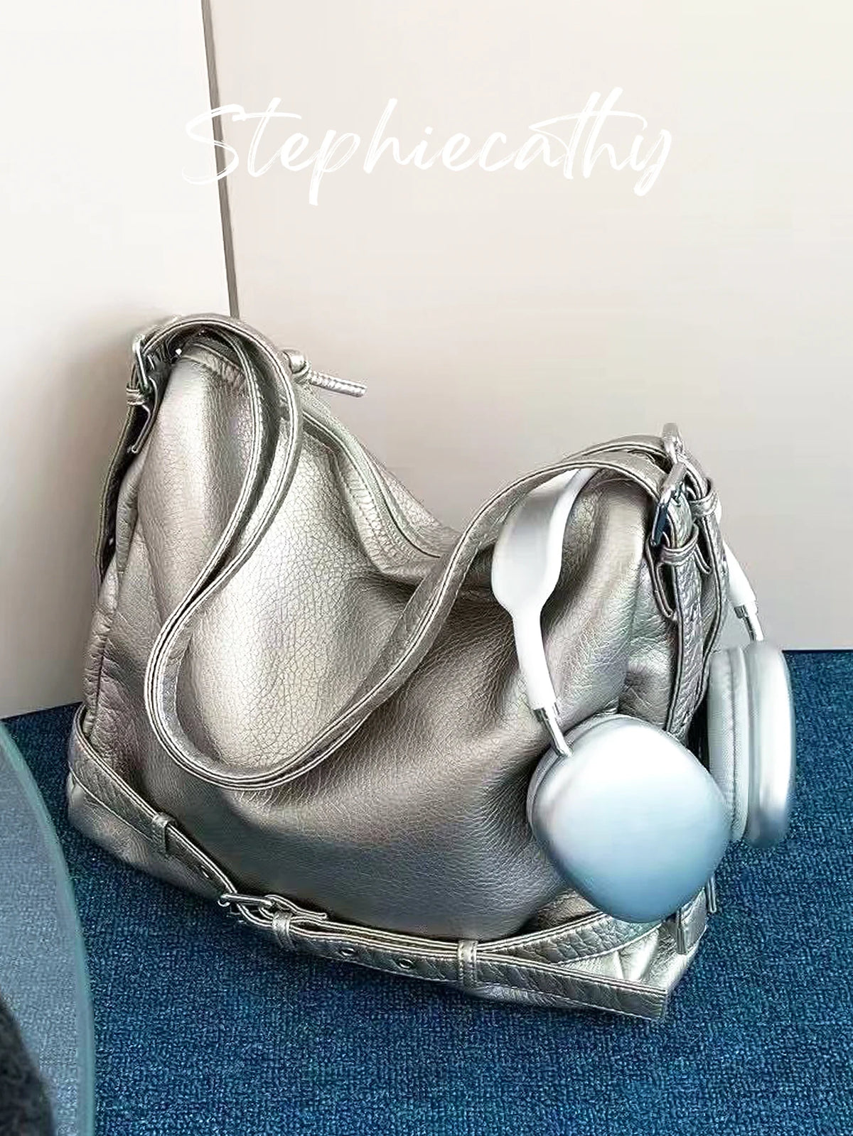 Belt-Detail Slouchy Hobo