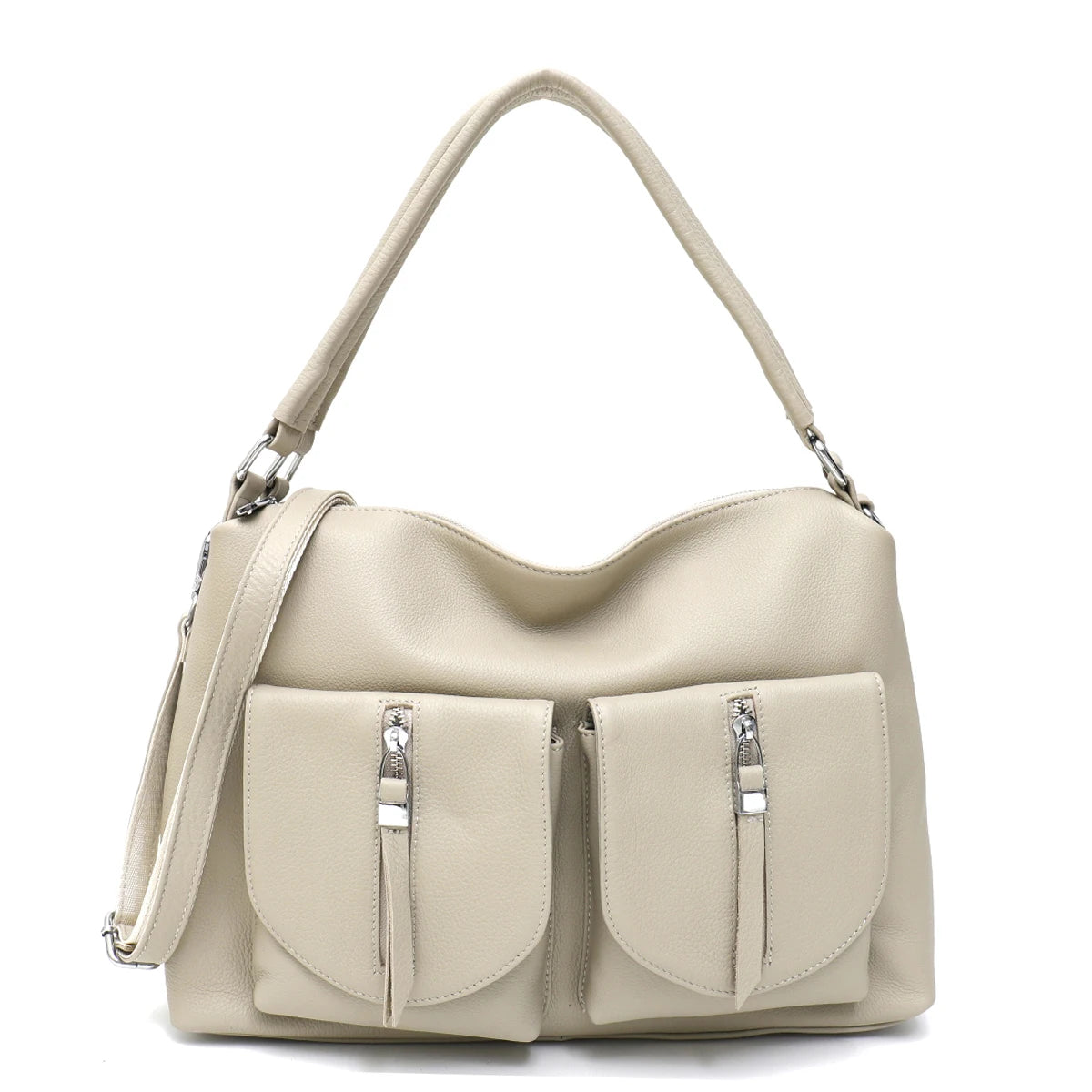 Multi-Pocket Shoulder Hobo