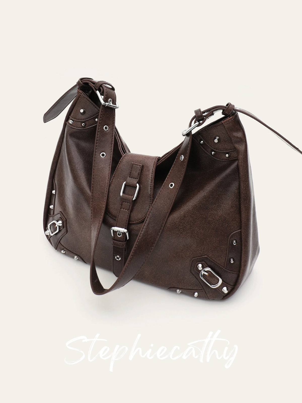 Chain-Strap Slouchy Hobo