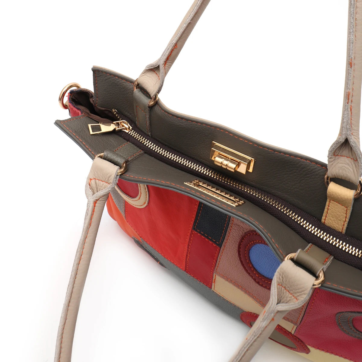 Geometric Turn-Lock Tote