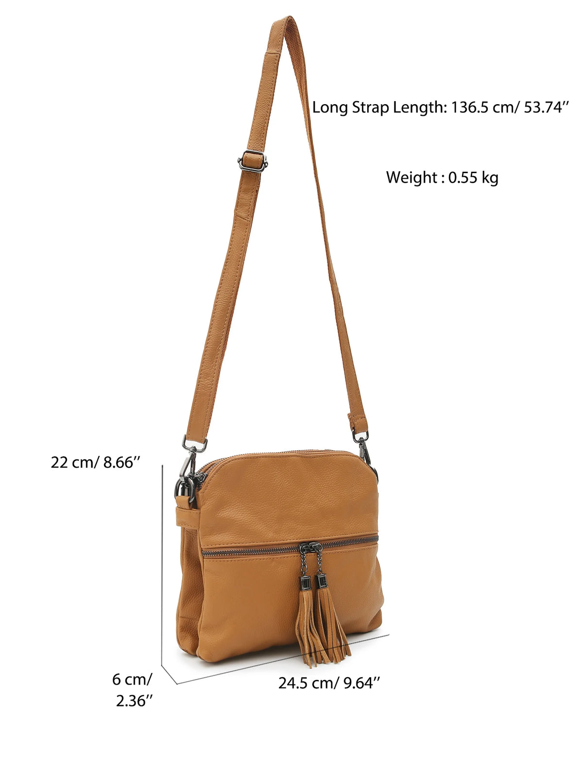 Tassel Flap Crossbody Bag