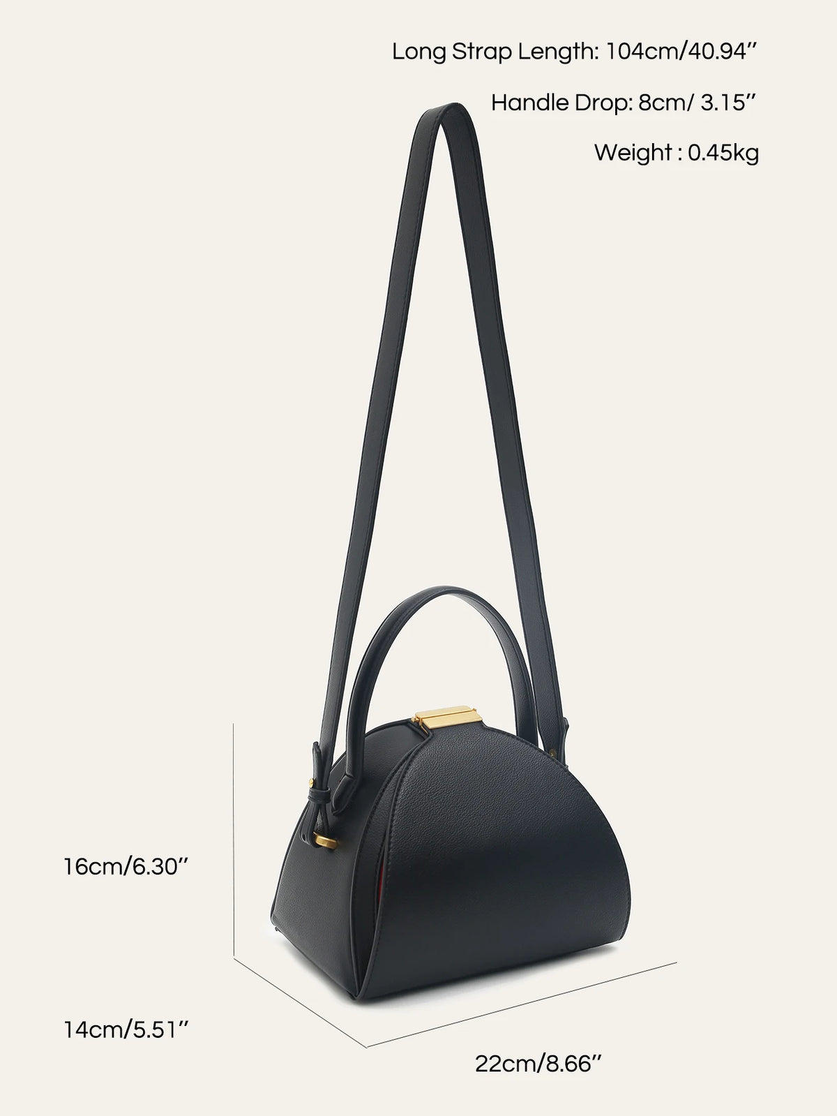 Sculpted Dome Top-Handle Bag