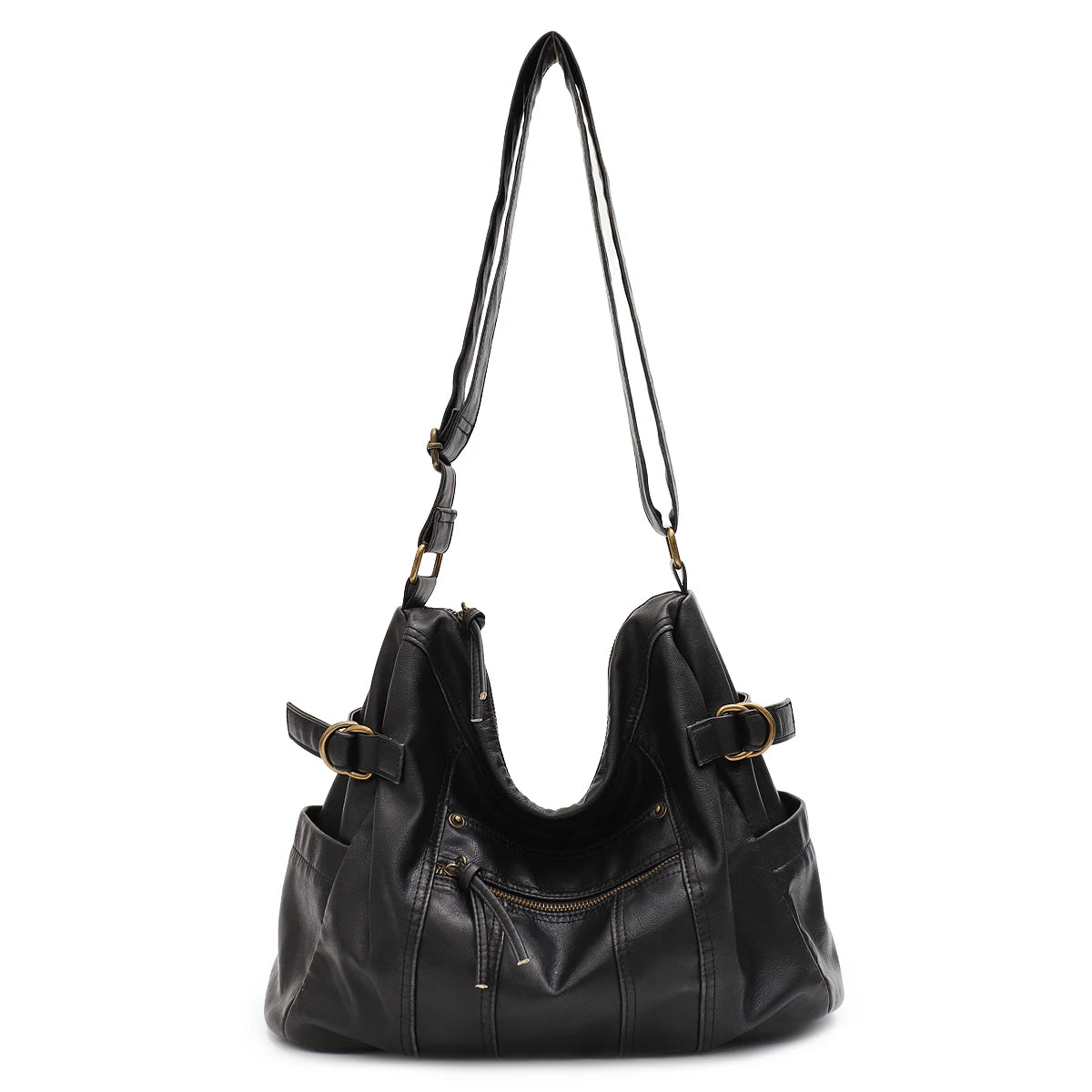 Buckle Multi-Pocket Hobo