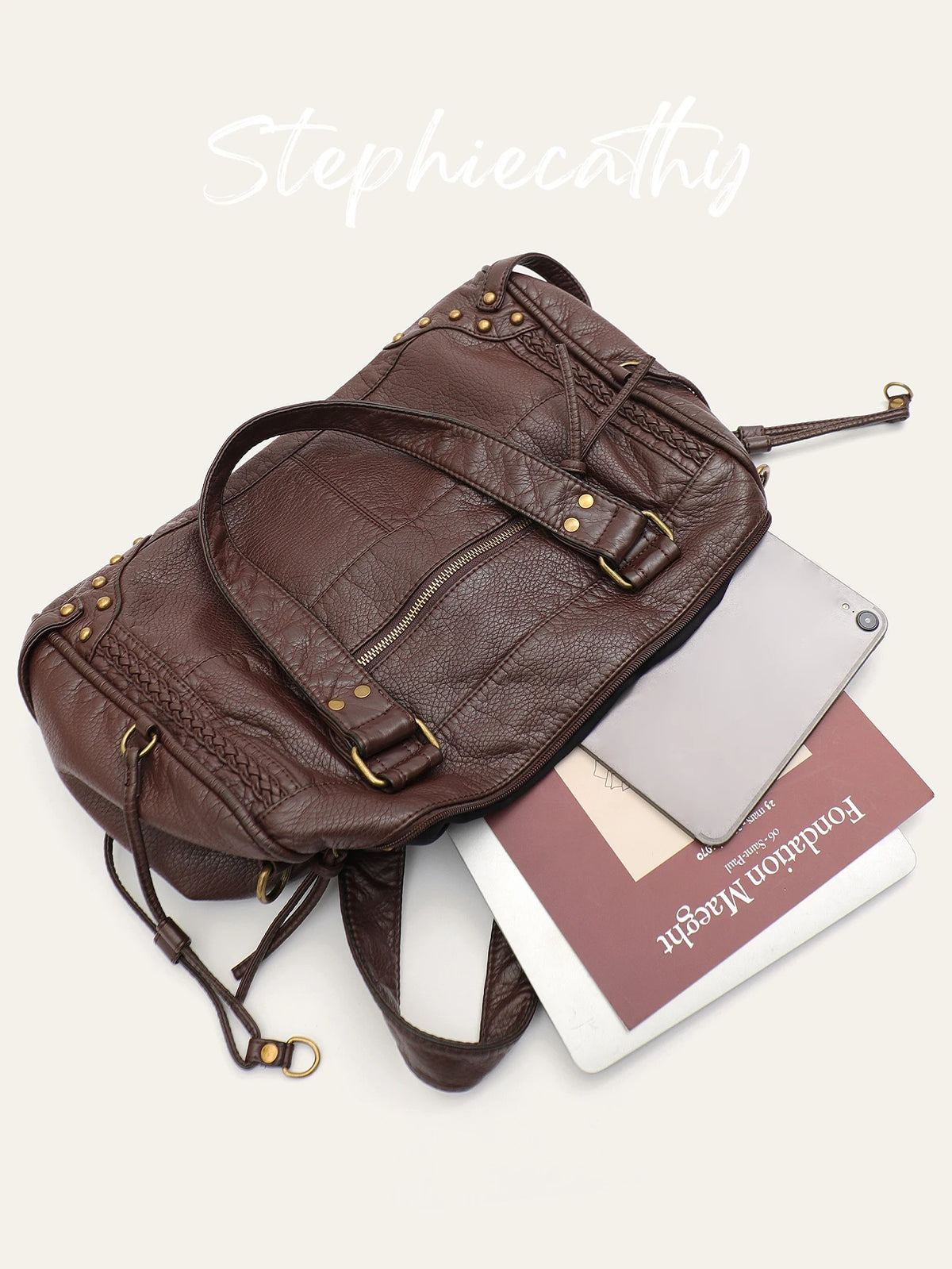 Riveted Multi-Pocket Tote