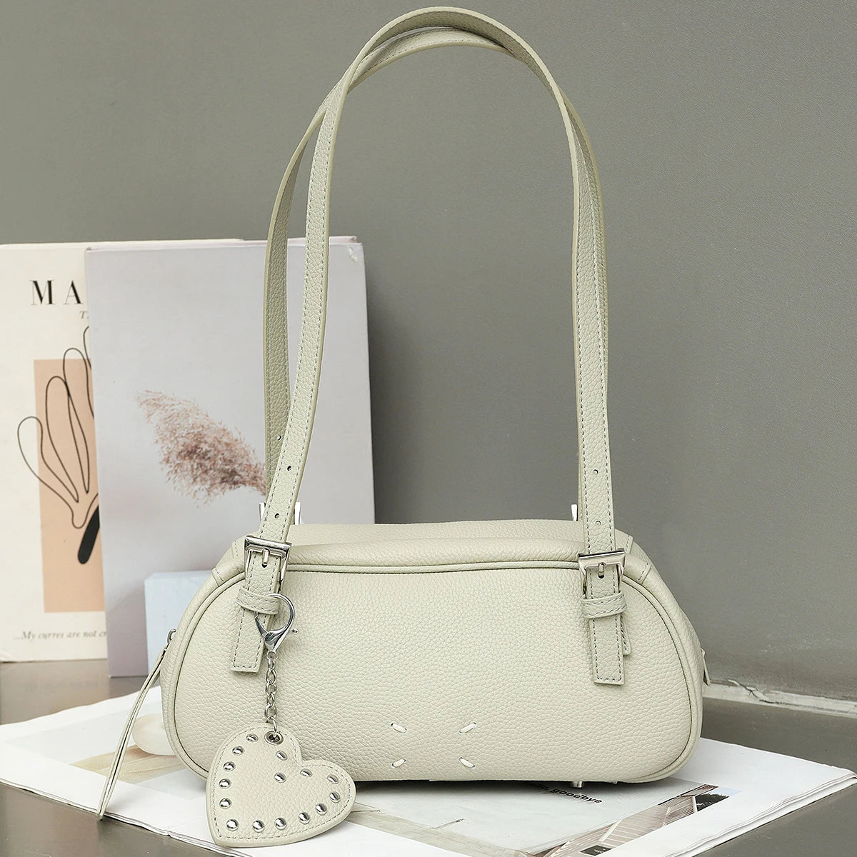 Riveted Barrel Shoulder Bag