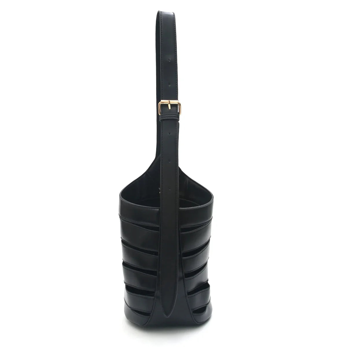 Cutout Drawstring Bucket Bag