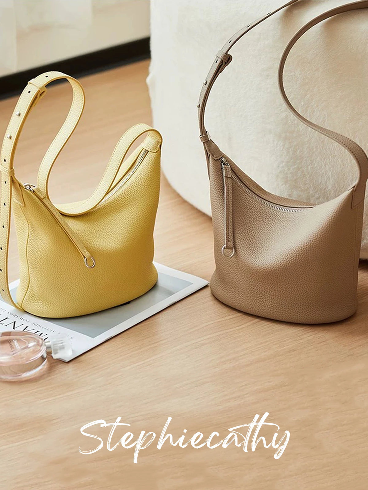 Compact Bucket Crossbody Bag