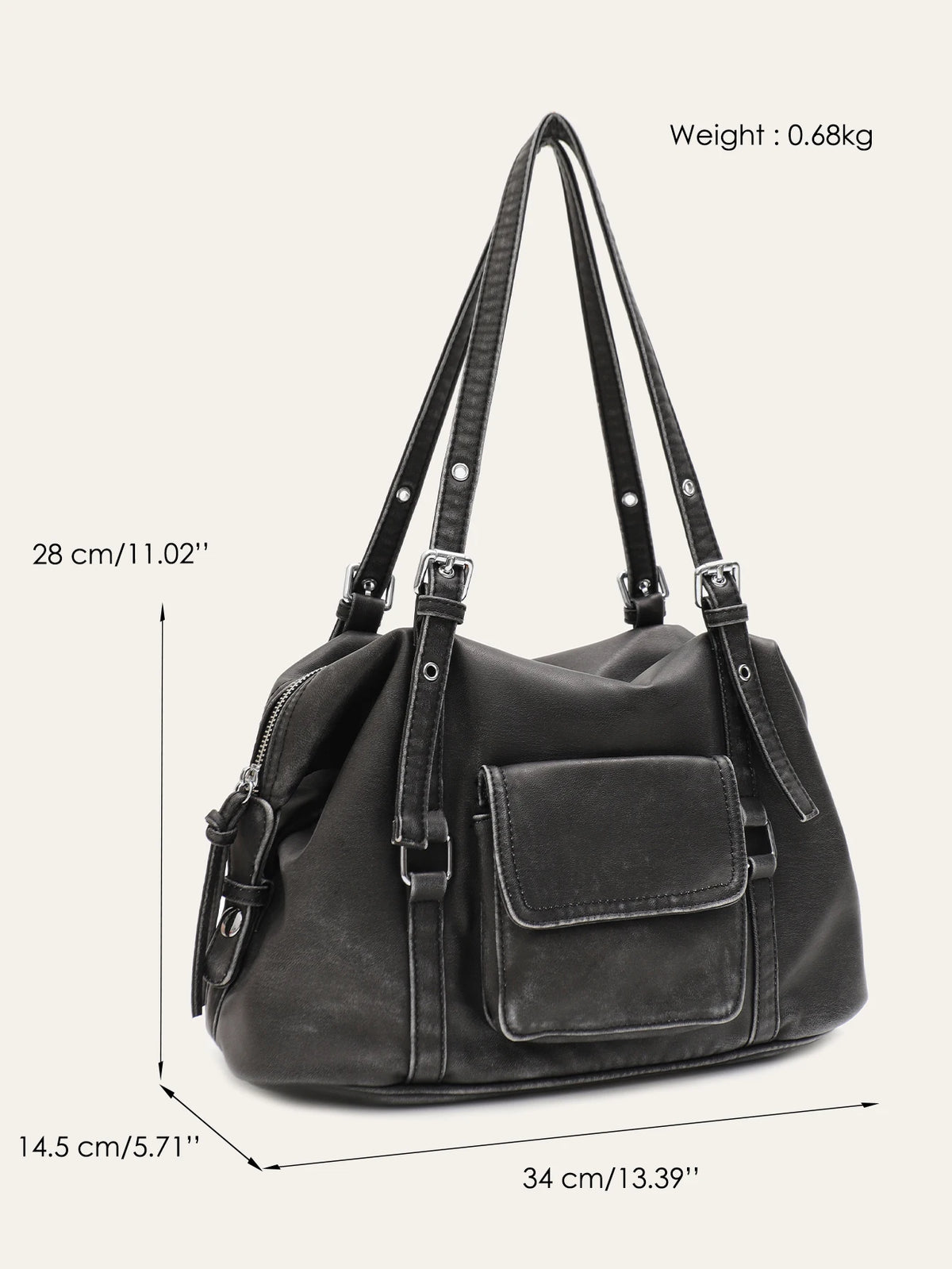 Grommet Shoulder Bag