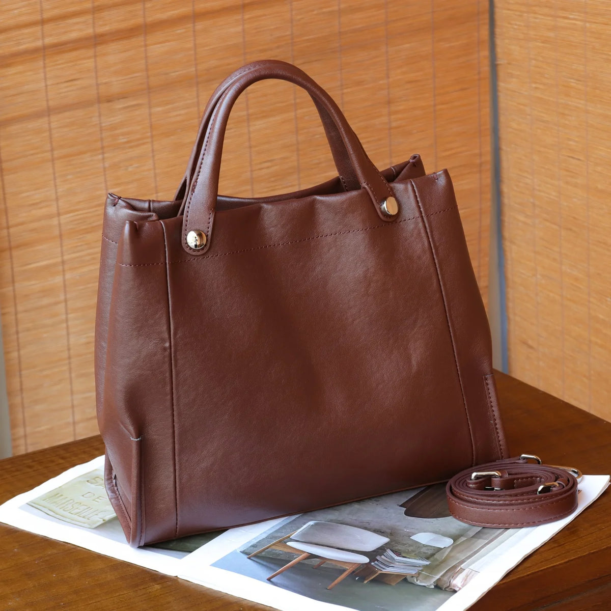 Top-Handle Crossbody Tote