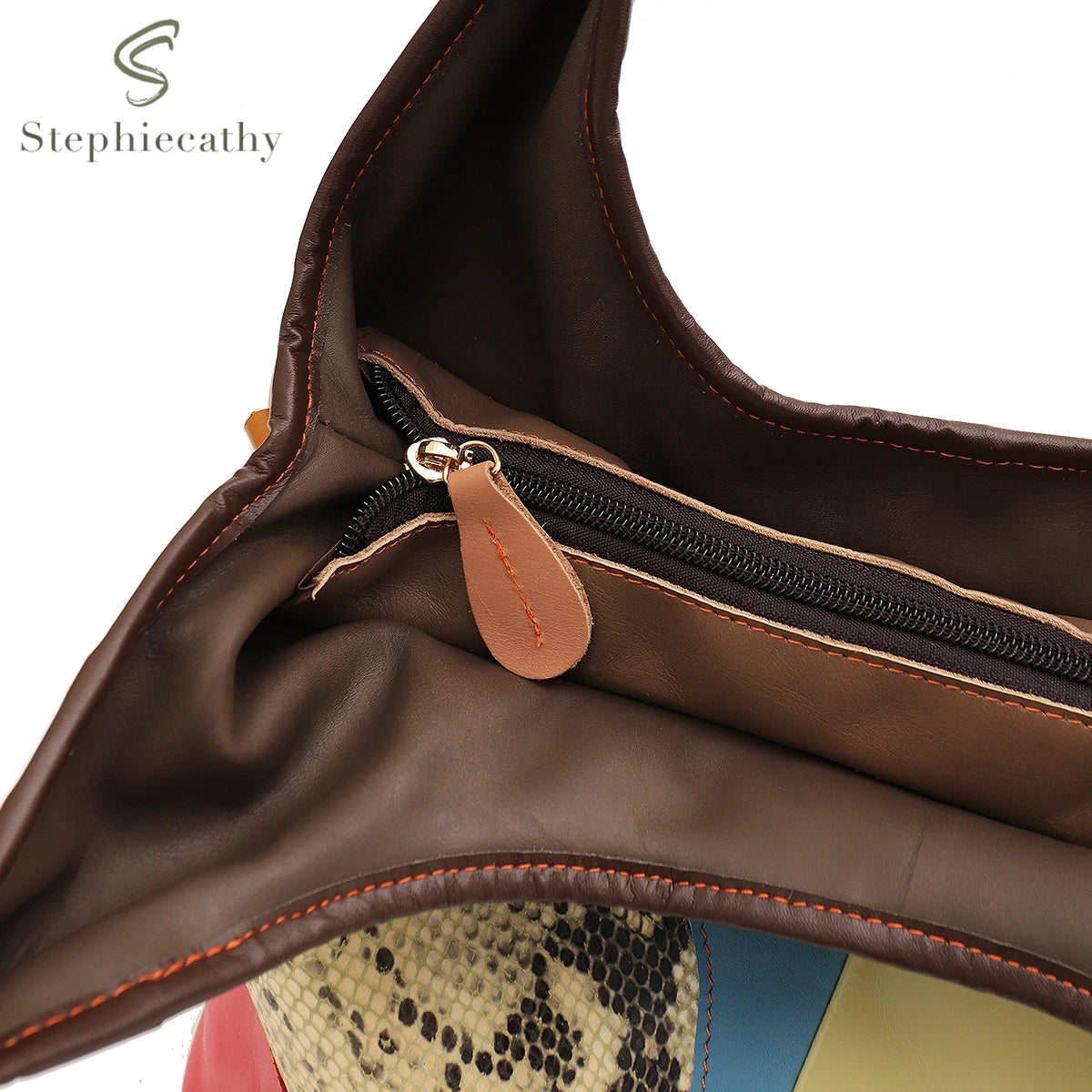 Colorblock Patchwork Shoulder Bag