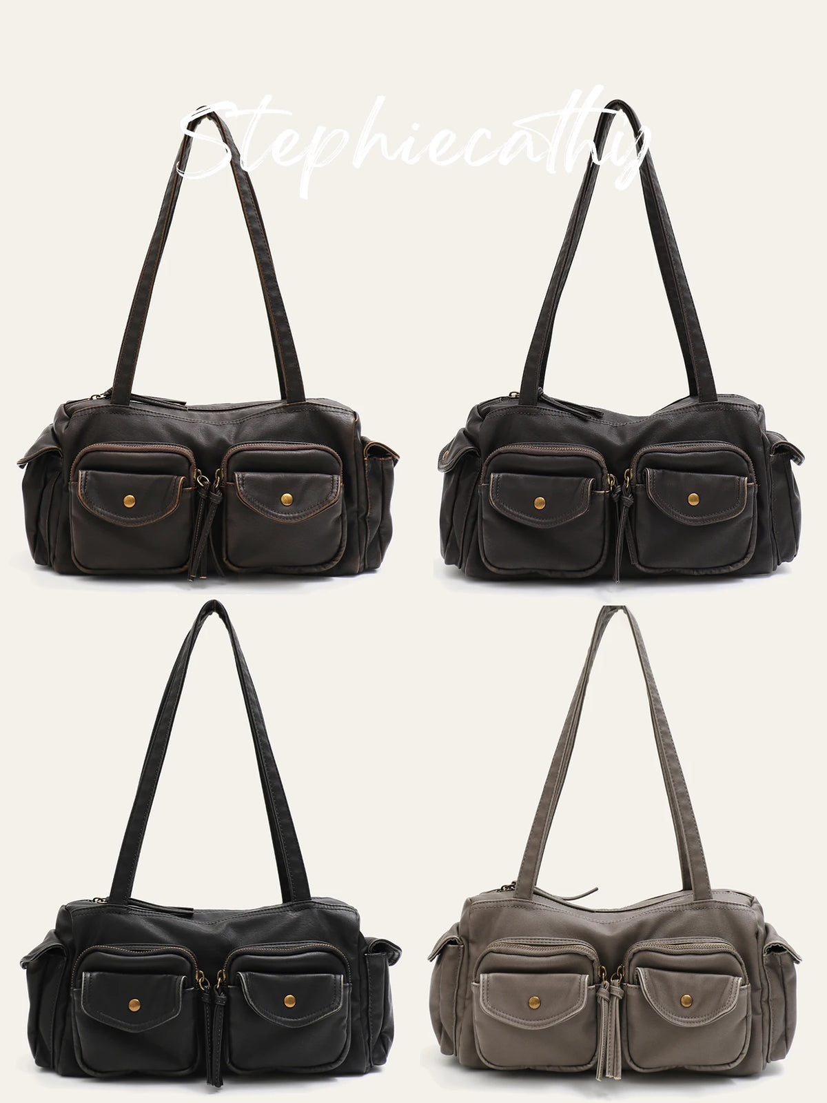 Double-Flap Multi-Pocket Tote