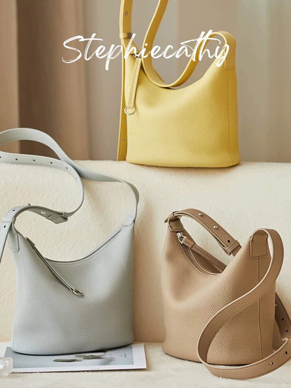 Compact Bucket Crossbody Bag
