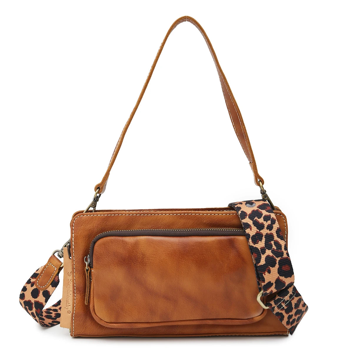 Leopard-Strap Crossbody Bag