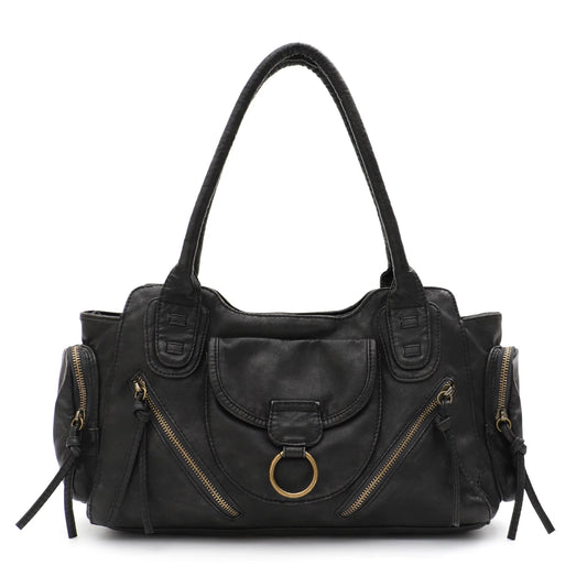 Preppy Multi-Pocket Satchel
