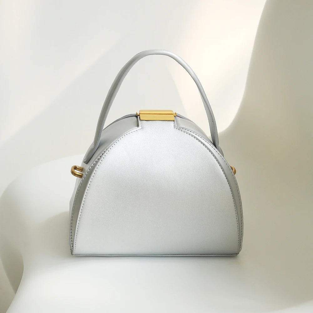 Sculpted Dome Top-Handle Bag