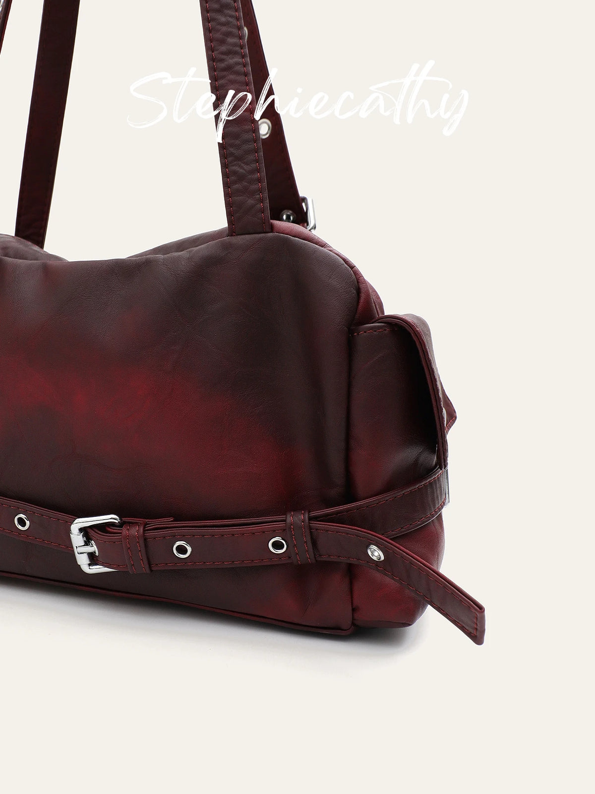 Grommet-Strap Shoulder Bag