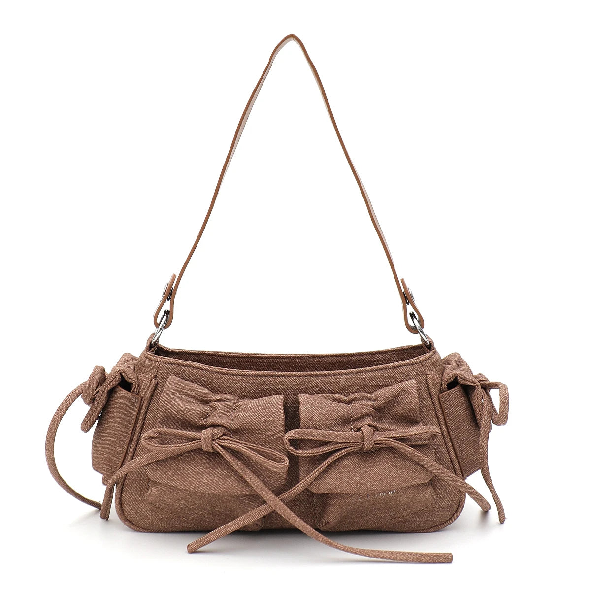 Ruched Bow Shoulder Bag