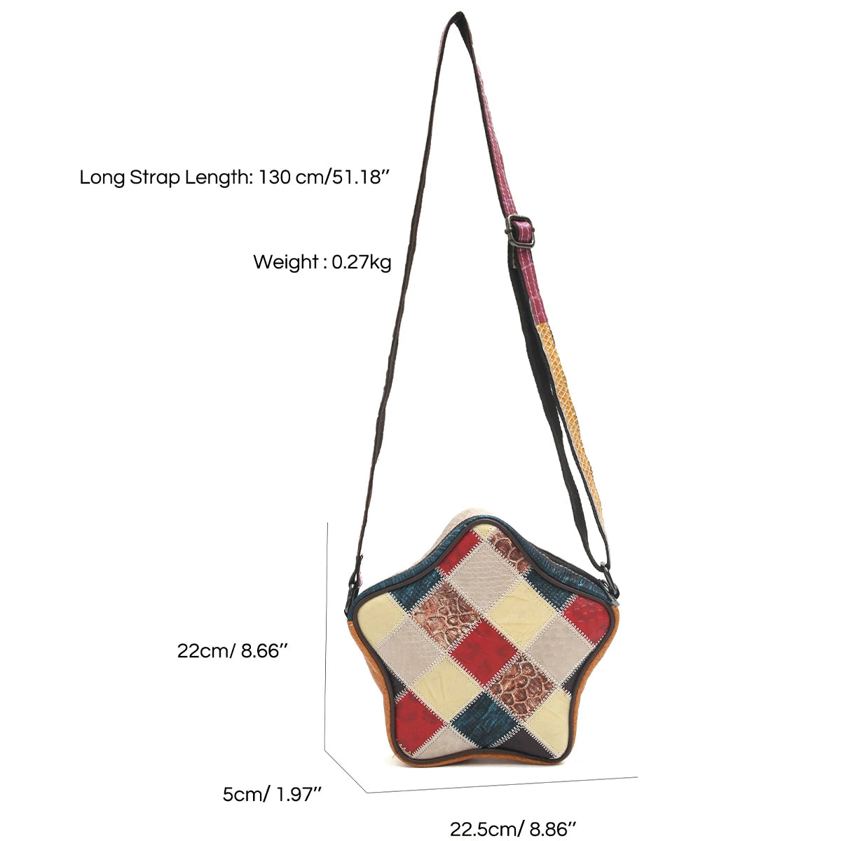 Patchwork Frame Crossbody Bag