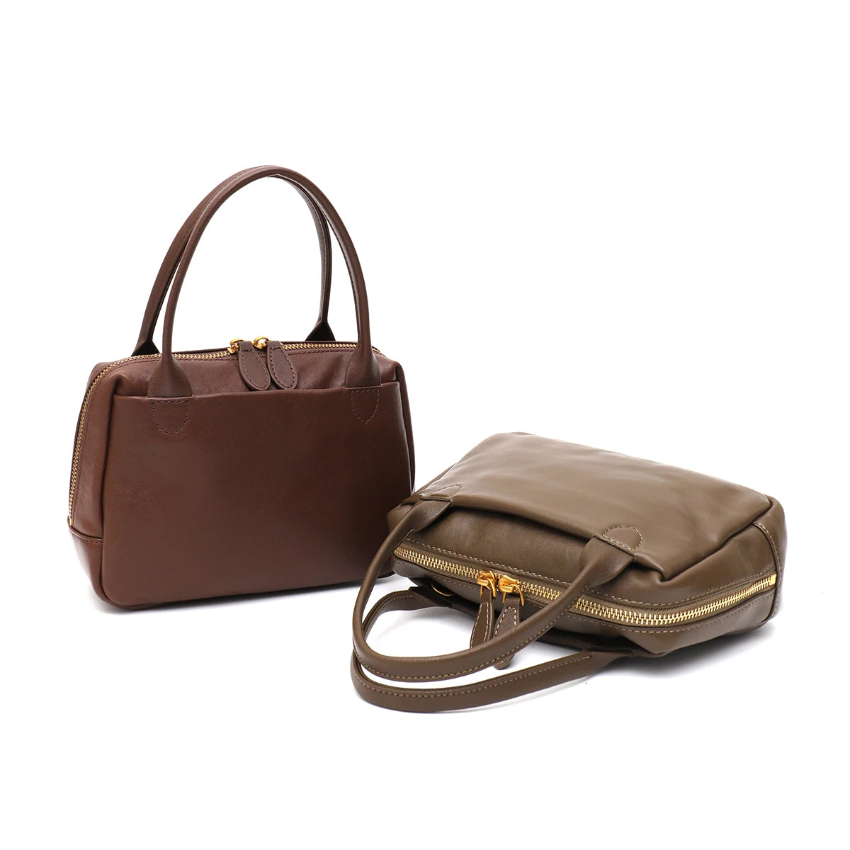 Vintage Structured Top-Handle Bag